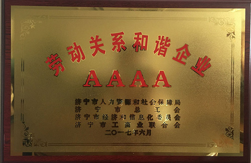 濟寧華都獲評&ldquo;濟寧市AAAA級勞動關系和諧企業&rdquo;